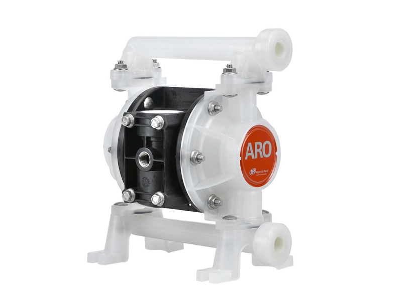 Aro¨ PE03P-BRS-PTT-AD0 Compact Series 3/8" Diaphragm Pump With Polypropylene Centre Section and Polypropylene (Multiple Port) Body (Polypropylene Seats