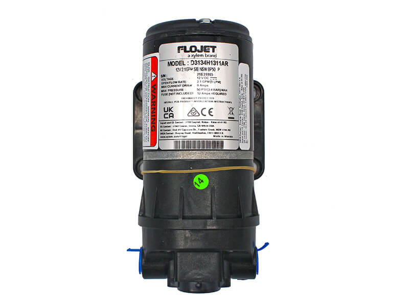 Flojet Duplex II Diaphragm Pump 12V - D3134H1311AR - 8 LPM E/S NSW BP50 R Flojet Duplex II Diaphragm Pump 12V - D3134H1311AR - 8 LPM E/S NSW BP50 R