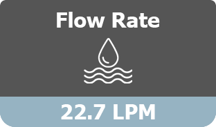 flow rate 22 7 lpm icon