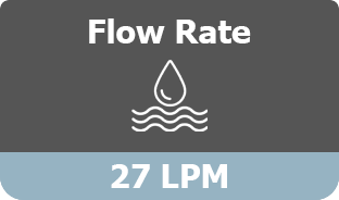 flow rate 27 lpm icon