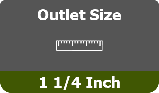 outlet size 1 1/4 inch icon