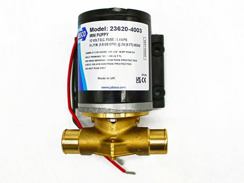 Jabsco Mini Puppy Flexible Impeller Pump 1/2 Inch 12V Bronze - 23620-4003 Jabsco Mini Puppy Flexible Impeller Pump 1/2 Inch 12V Bronze - 23620-4003