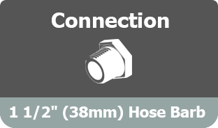 connection 38mm hose barb icon